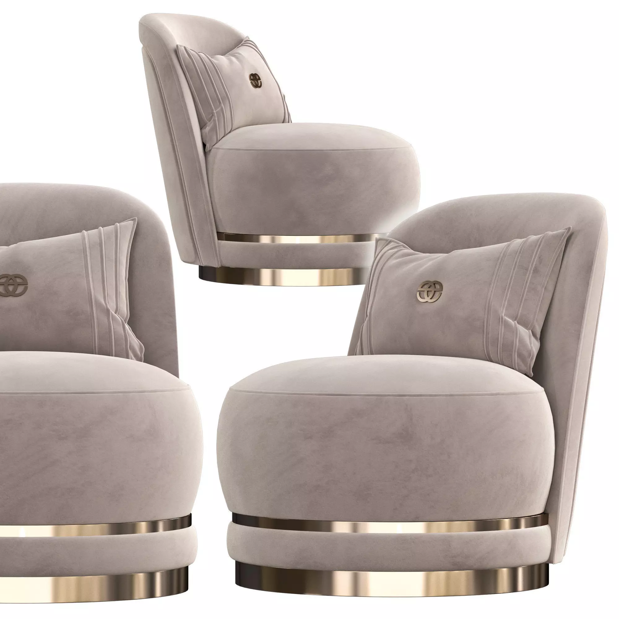 Perla Berjer Armchair 3D model_0