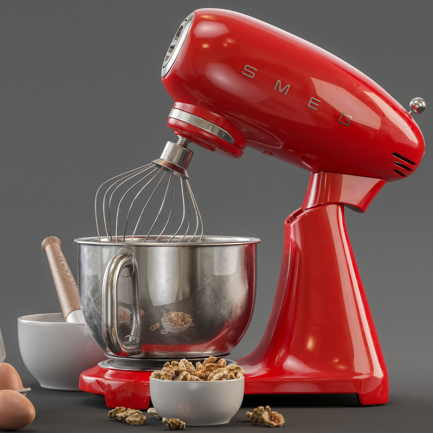 Stand Mixer 50s Style Smeg Smf03rdeu 3D model_1