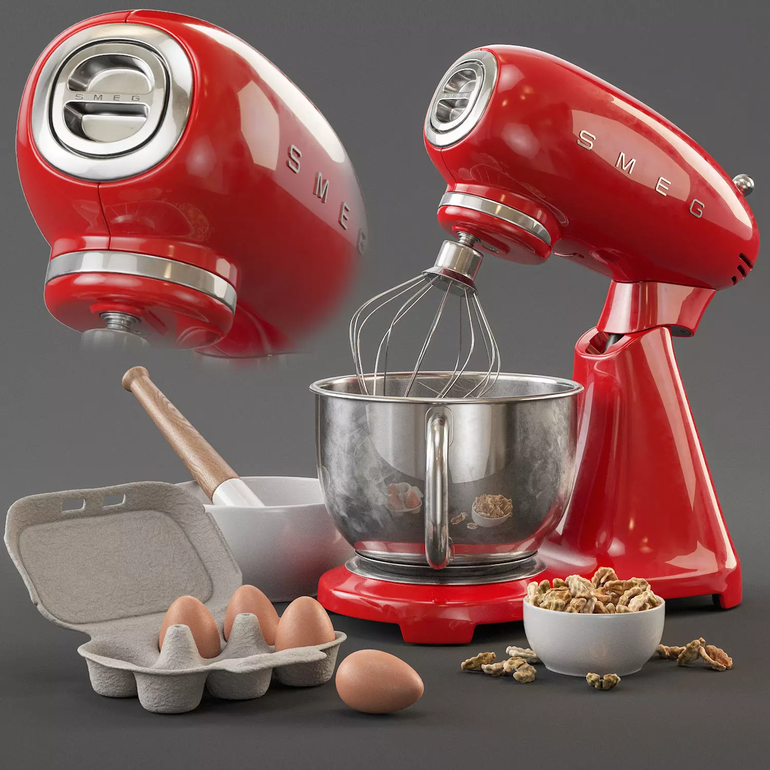 Stand Mixer 50s Style Smeg Smf03rdeu 3D model_0