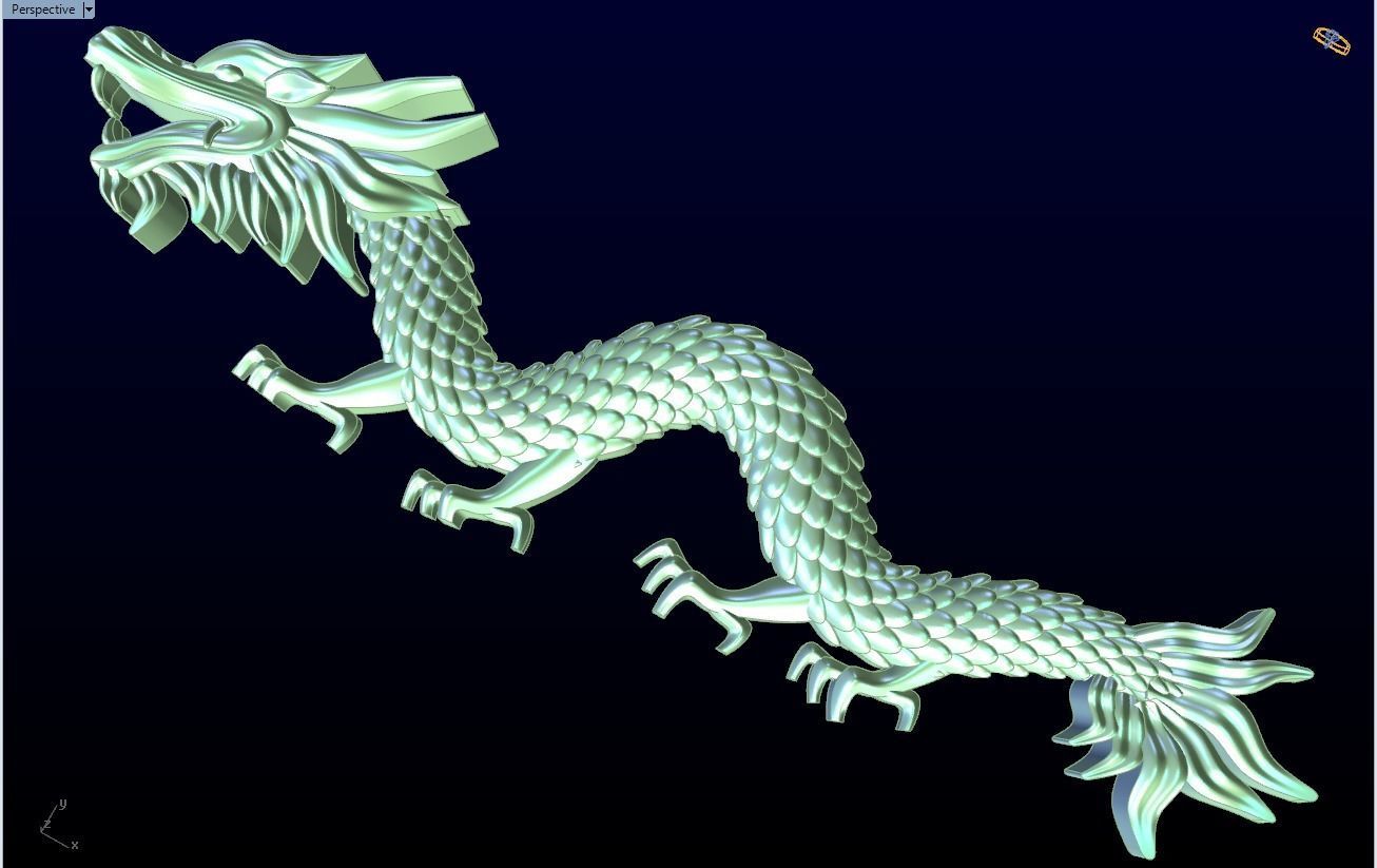 Dragon for jewelry - Dragon for ring - Dragon for pendant - N147 3D print model_3