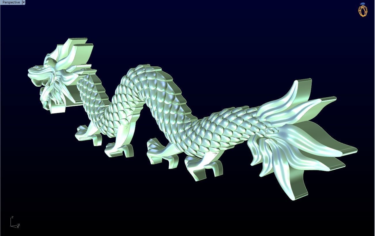 Dragon for jewelry - Dragon for ring - Dragon for pendant - N147 3D print model_5