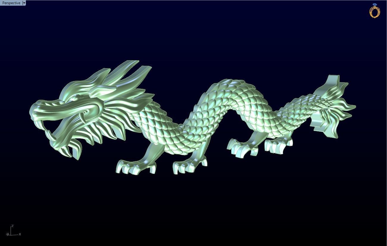 Dragon for jewelry - Dragon for ring - Dragon for pendant - N147 3D print model_4