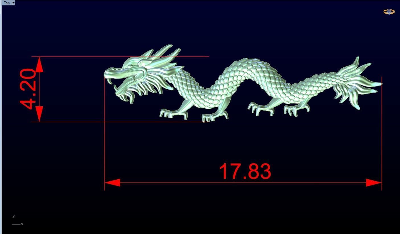 Dragon for jewelry - Dragon for ring - Dragon for pendant - N147 3D print model_7