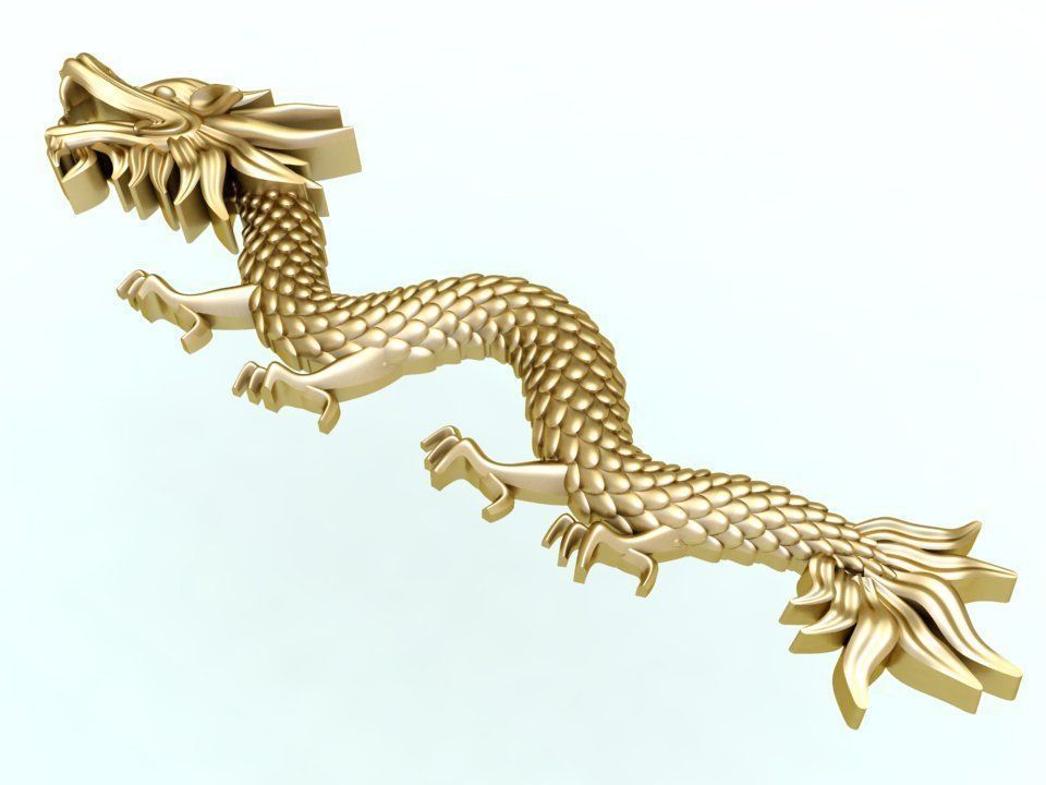 Dragon for jewelry - Dragon for ring - Dragon for pendant - N147 3D print model_1