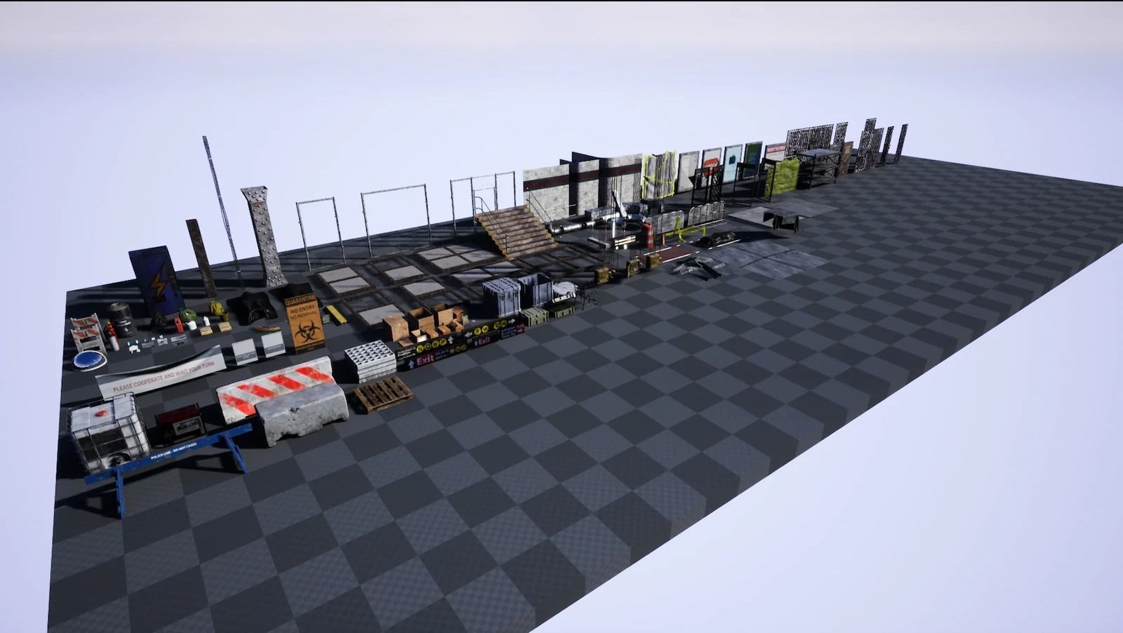 Underground Subway Low-poly 3D model_13