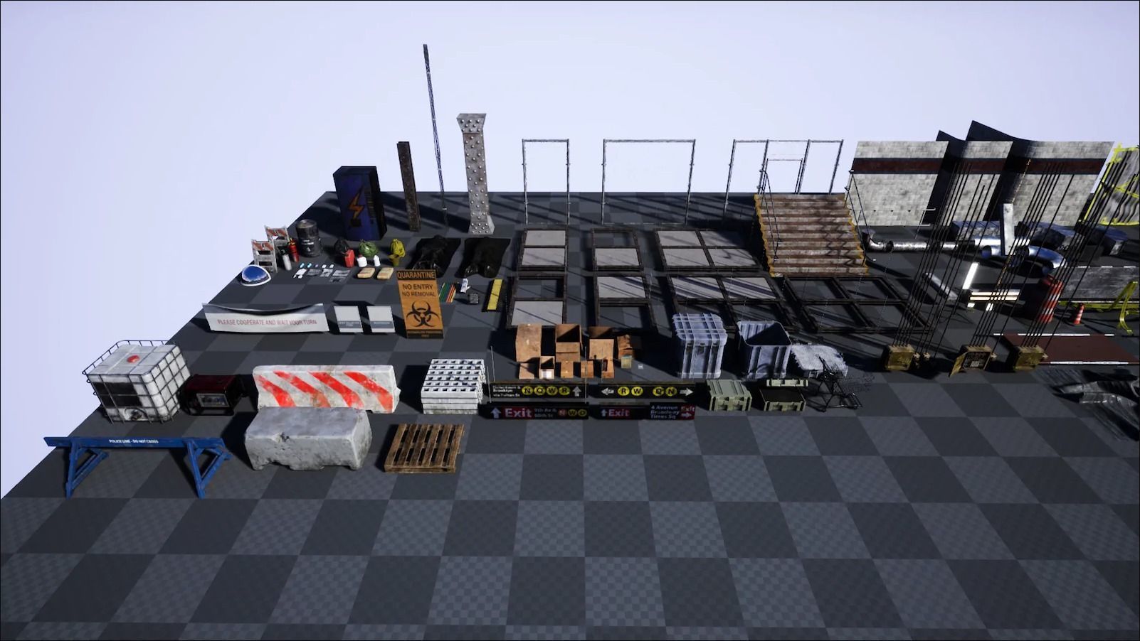 Underground Subway Low-poly 3D model_14