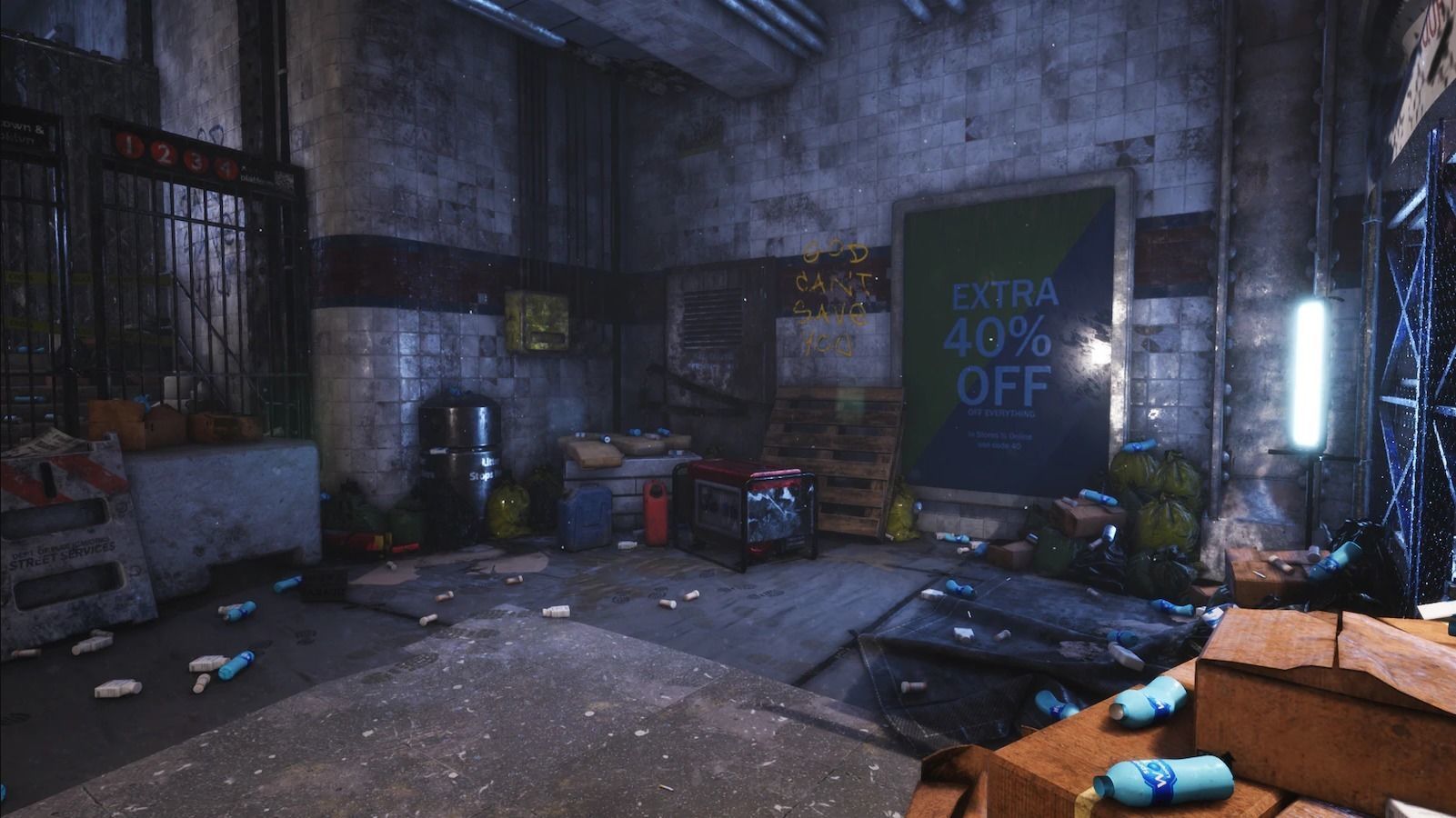 Underground Subway Low-poly 3D model_4