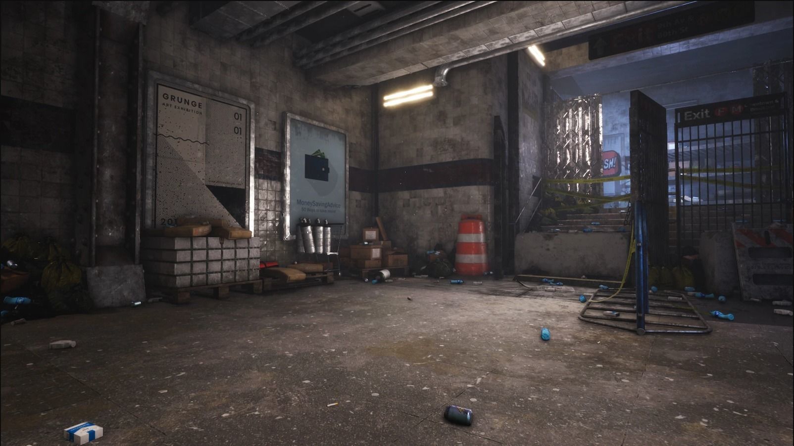 Underground Subway Low-poly 3D model_5