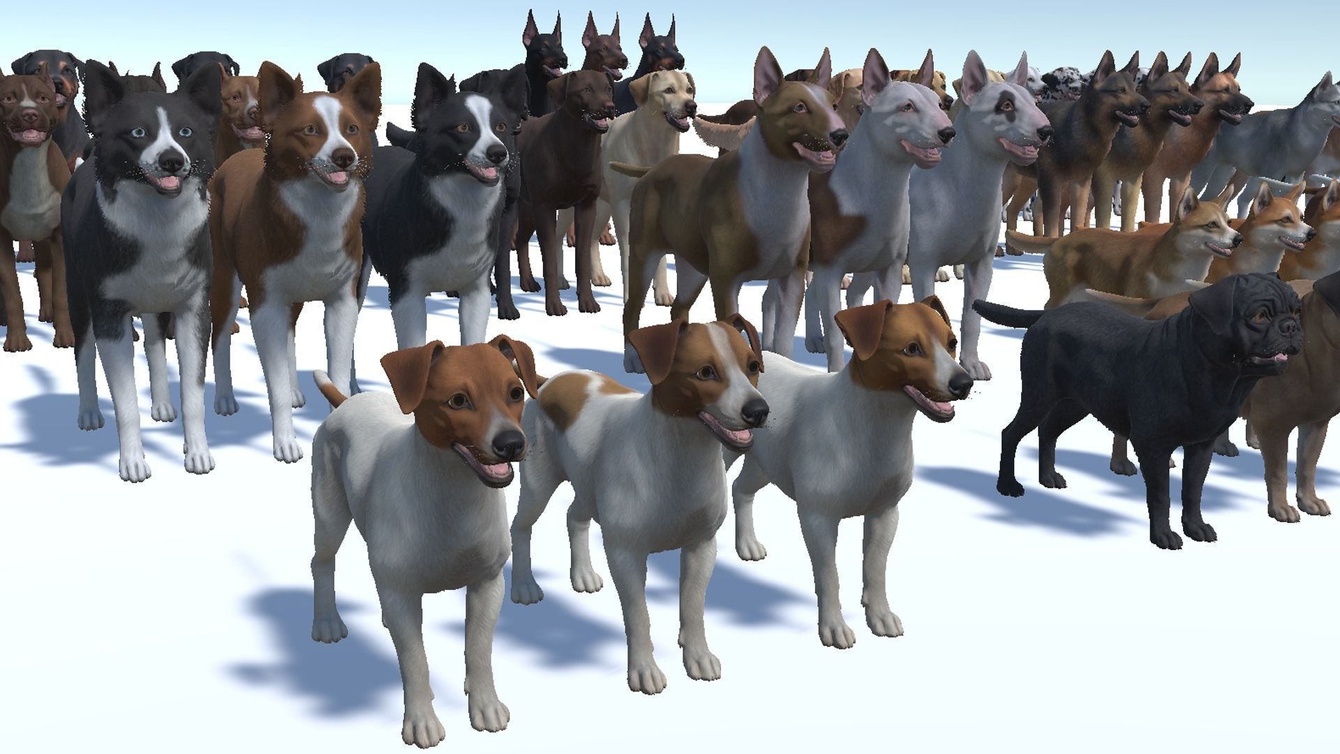 Dogs big pack 3D Model Collection_24