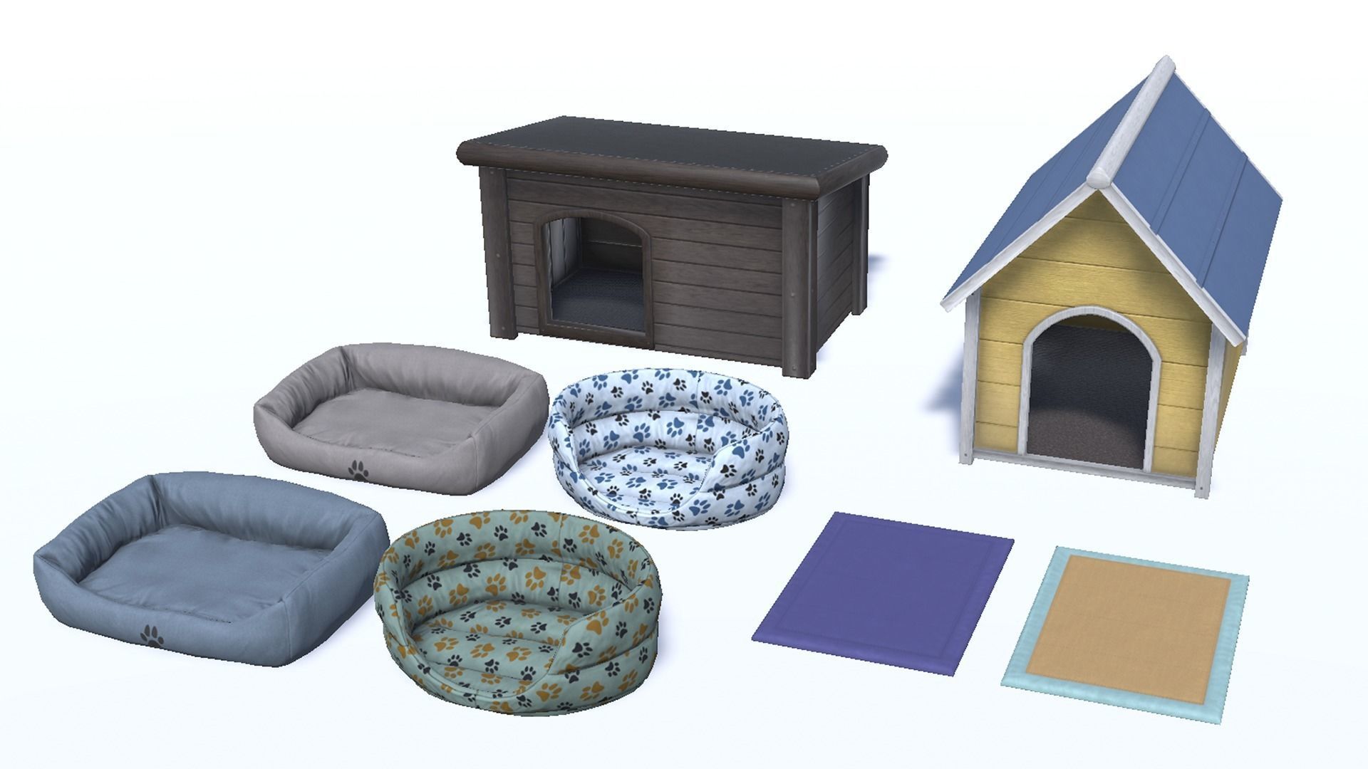 Dogs big pack 3D Model Collection_32