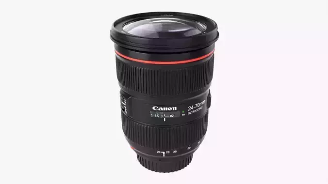 Canon DSLR EF 24-70mm USM Lens 3D model