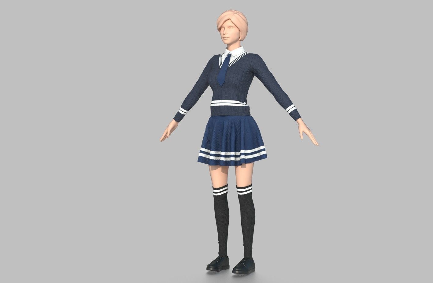 SCHOOL UNIFORM 3D model_1