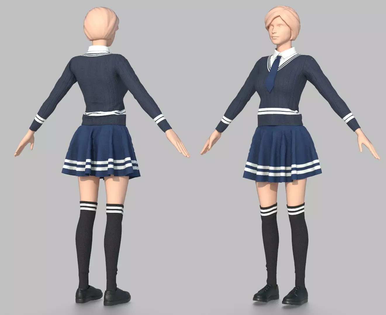 SCHOOL UNIFORM 3D model_0