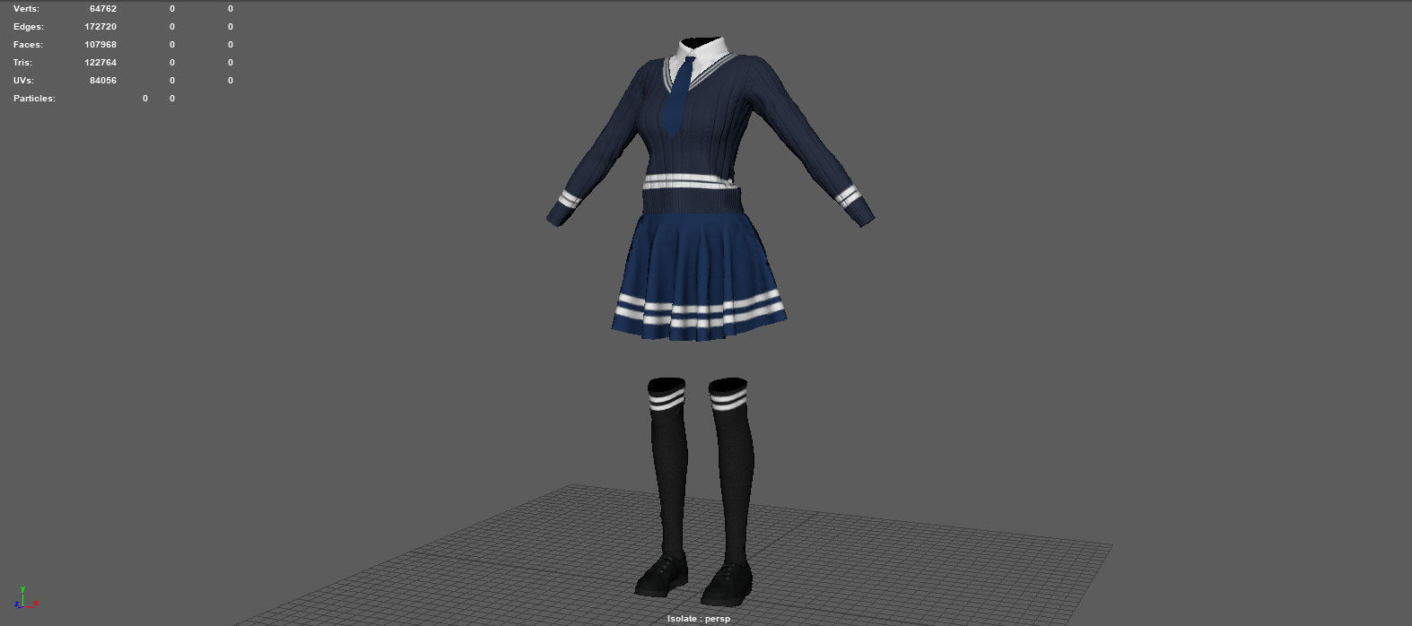 SCHOOL UNIFORM 3D model_3