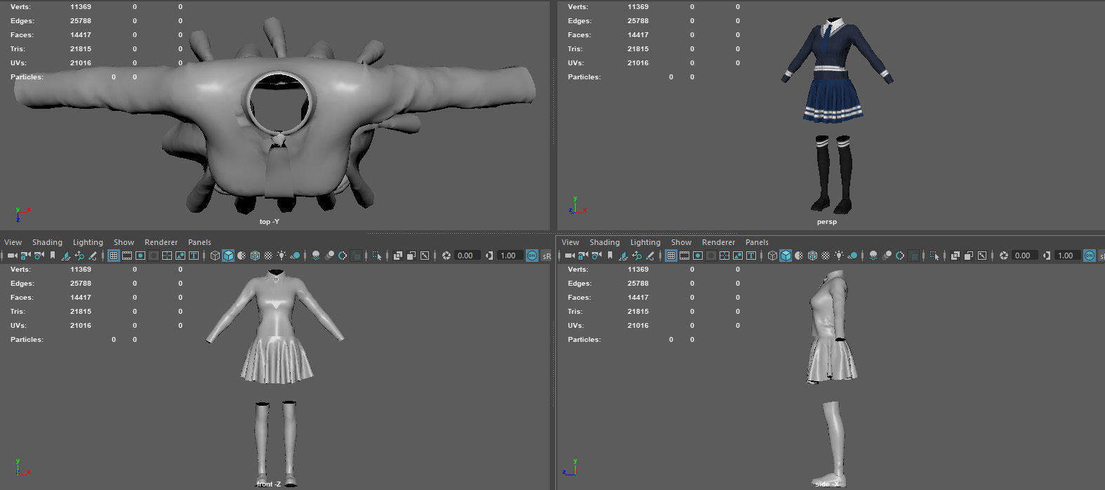 SCHOOL UNIFORM 3D model_9