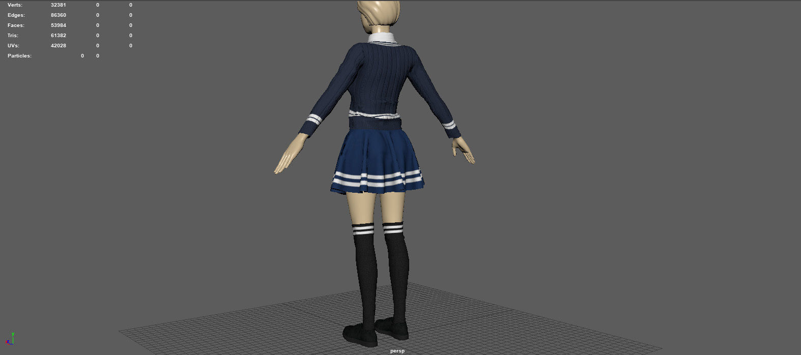 SCHOOL UNIFORM 3D model_8