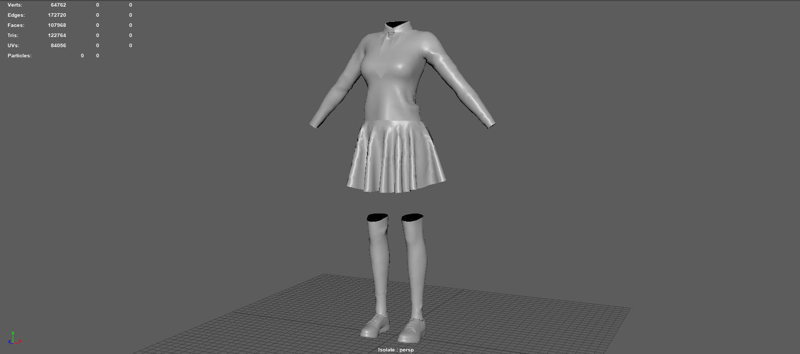 SCHOOL UNIFORM 3D model_4