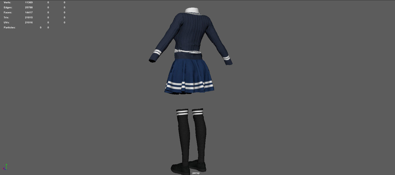SCHOOL UNIFORM 3D model_7