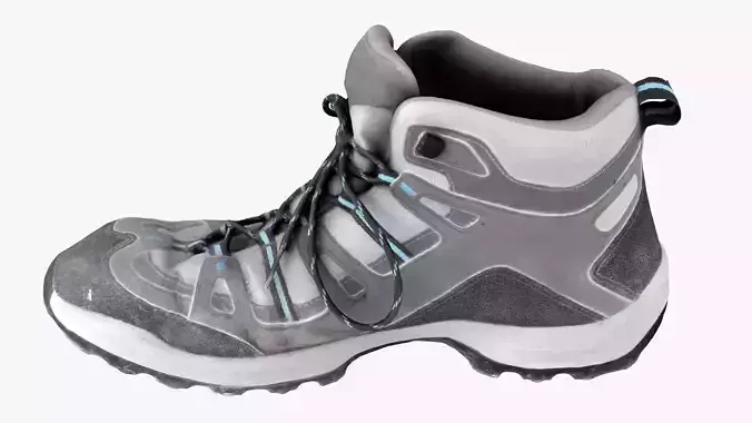 Hiking Boots - 3D Scanned Game-Ready Asset Low-poly 3D model