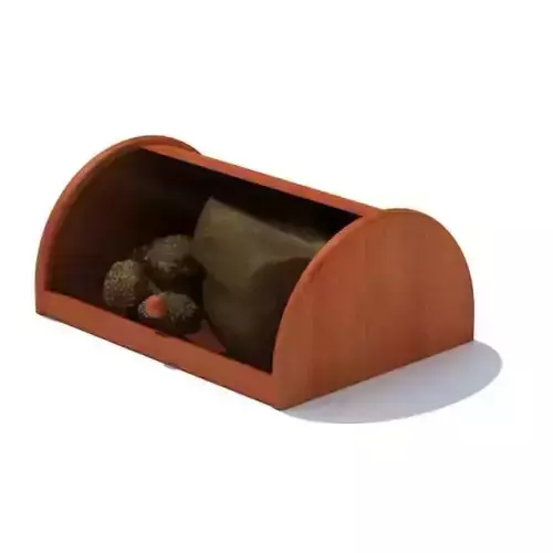 Wooden Breadbox 3D model