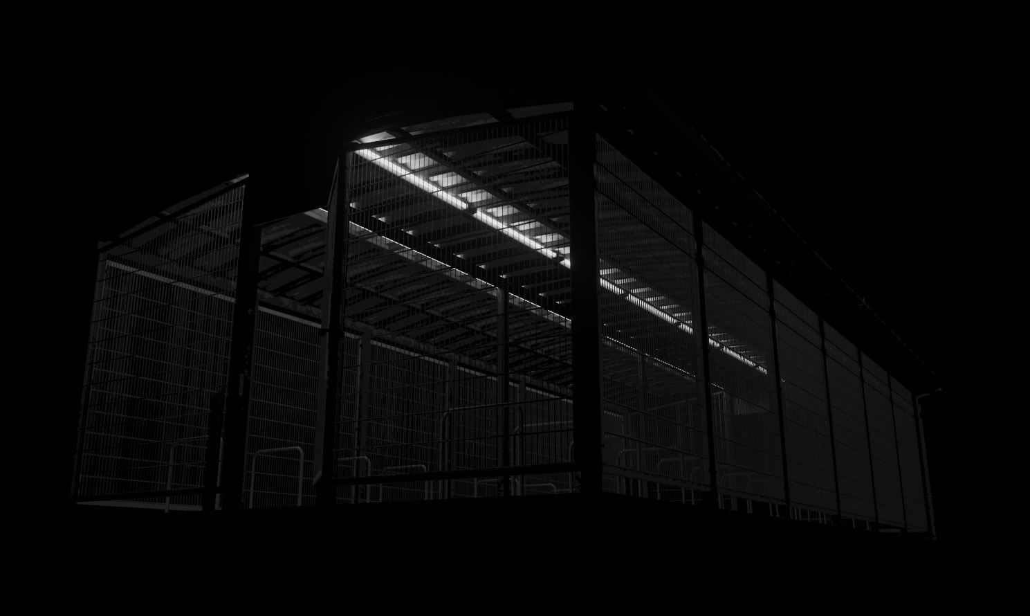 Lockable Bicycle Shelters Version 2 - Fahrradboxen Low-poly 3D model_17