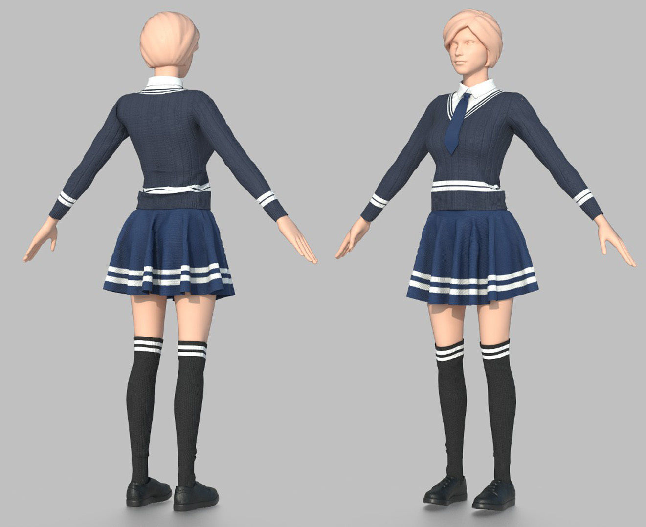 SCHOOL UNIFORM 3D model CGTrader