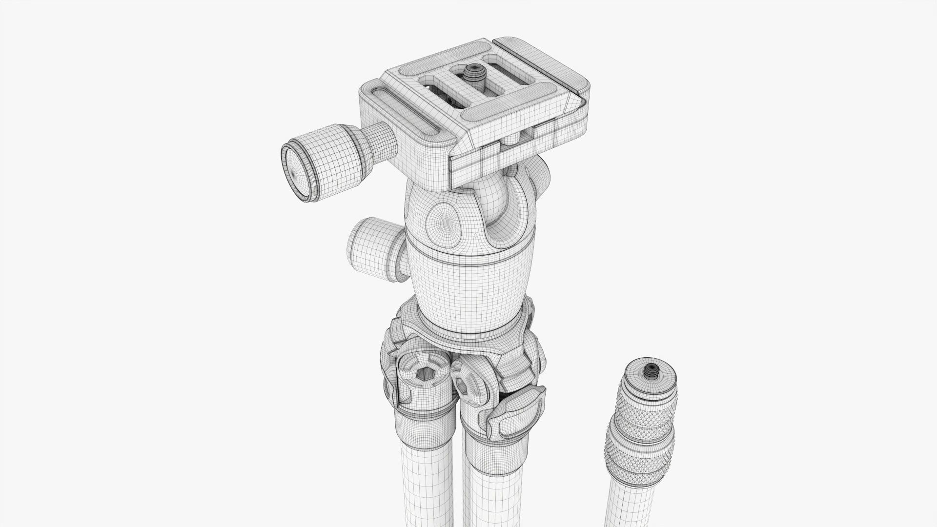 Carbon camera tabletop tripod 01 3D model_12