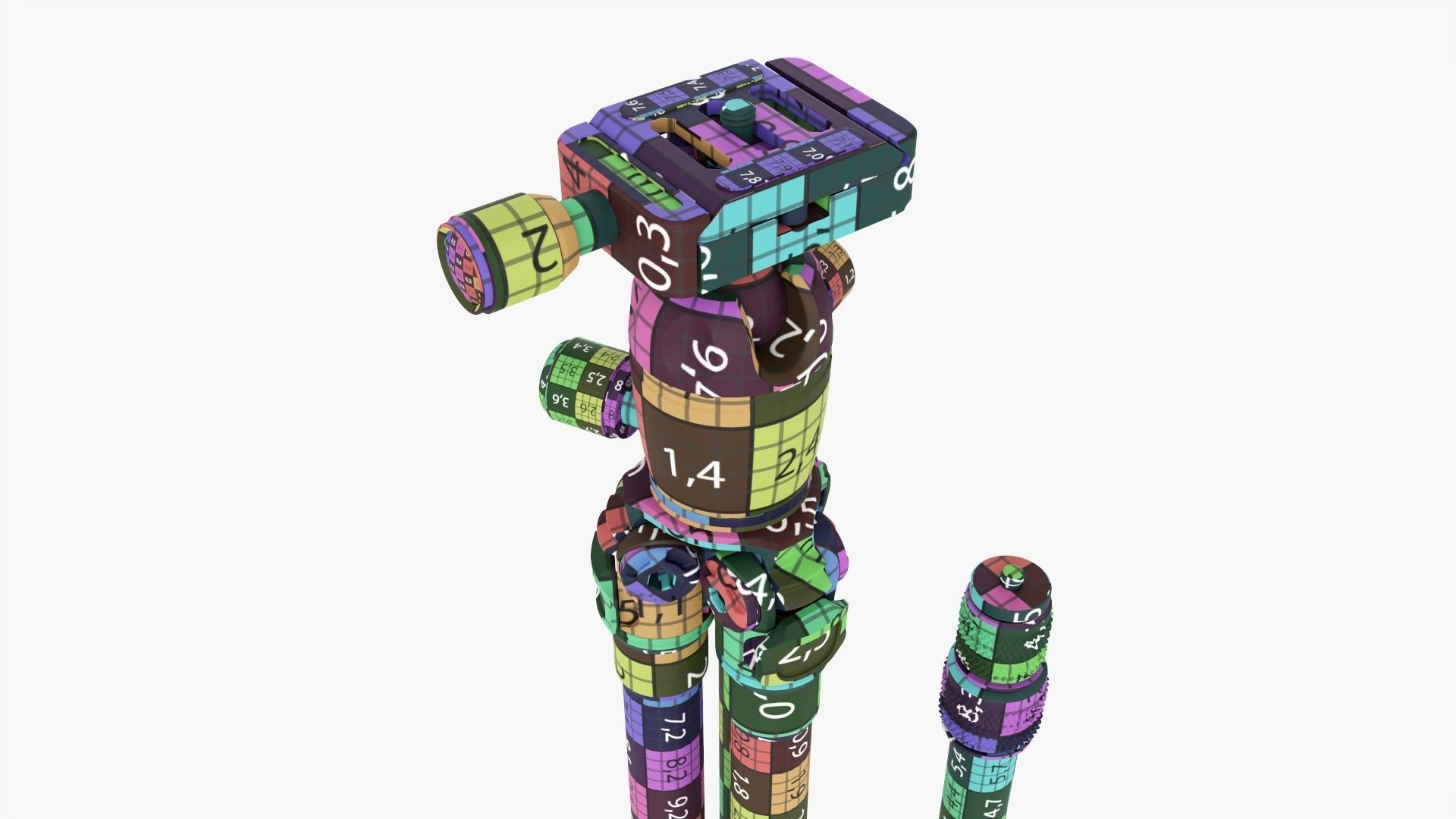 Carbon camera tabletop tripod 01 3D model_21