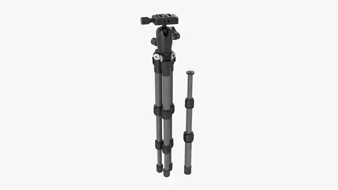 Carbon camera tabletop tripod 02 3D model