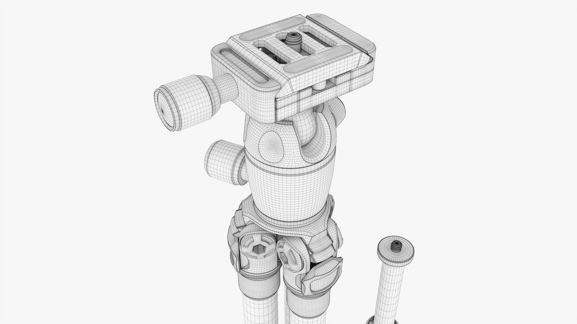 Carbon camera tabletop tripod 02 3D model_13