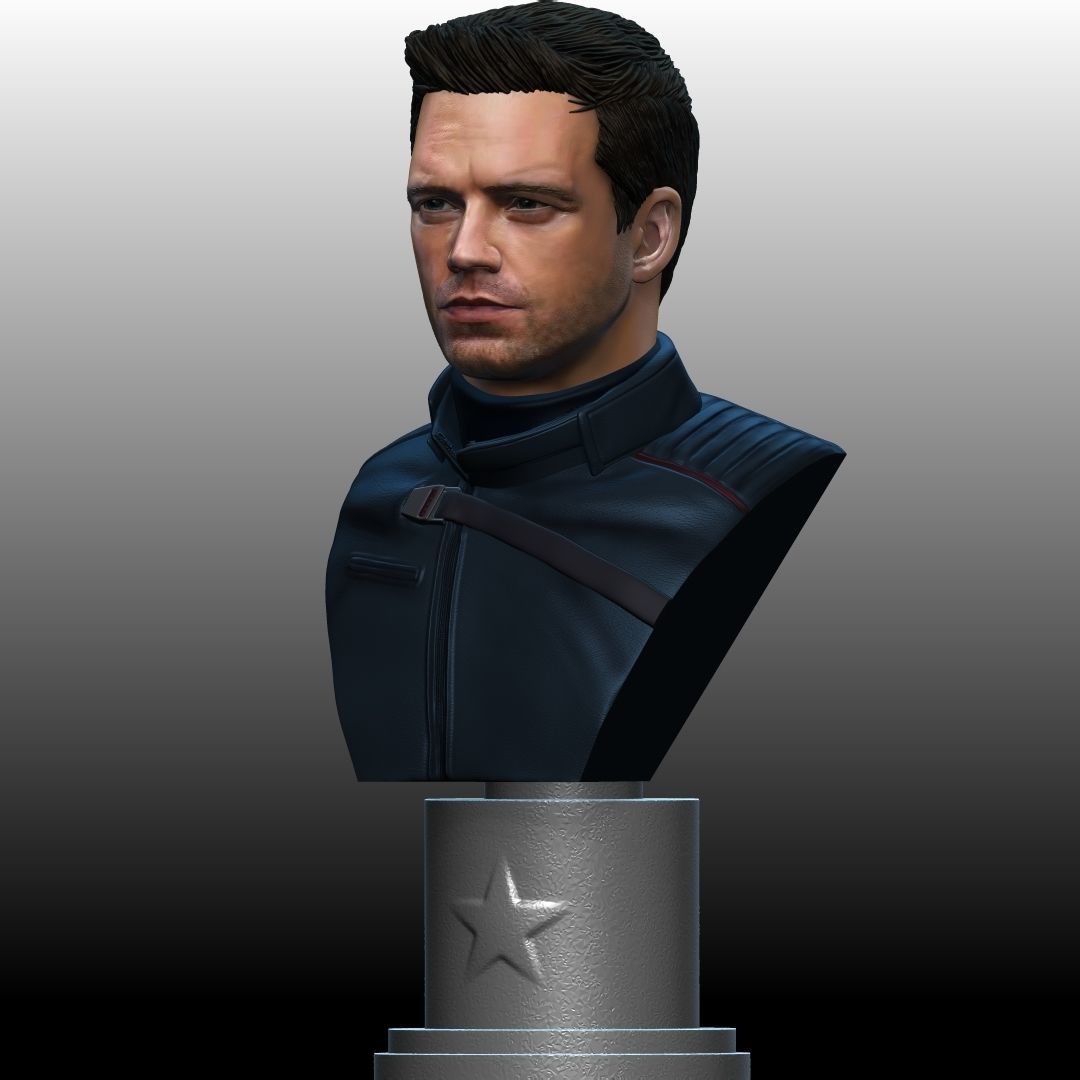 Bucky Barnes Winter Soldier by Sebastian Stan 3D print model_2