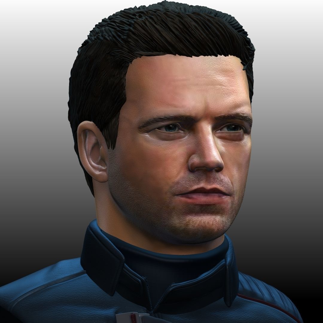 Bucky Barnes Winter Soldier by Sebastian Stan 3D print model_8
