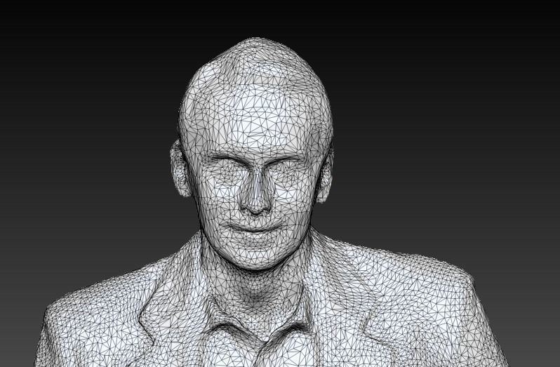 Sitting man in jacket 292 Low-poly 3D model_6