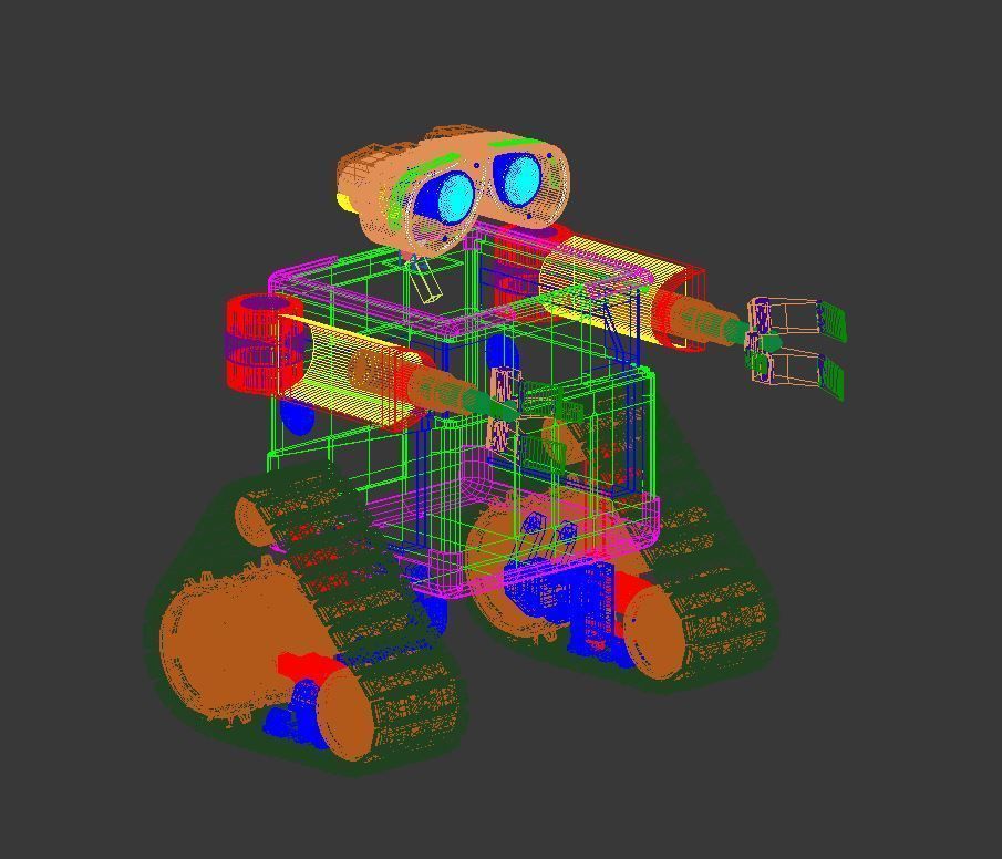 Wall E 3ds max modeling 3D model_1