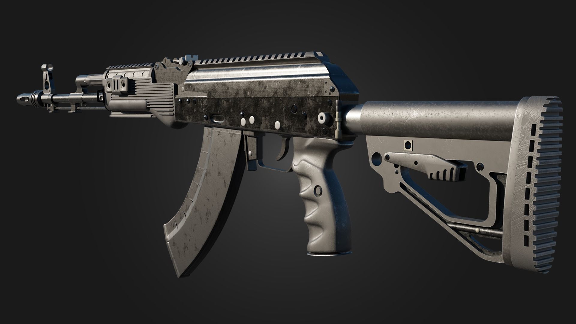 AK-203 Assault Rifle 3D model_3