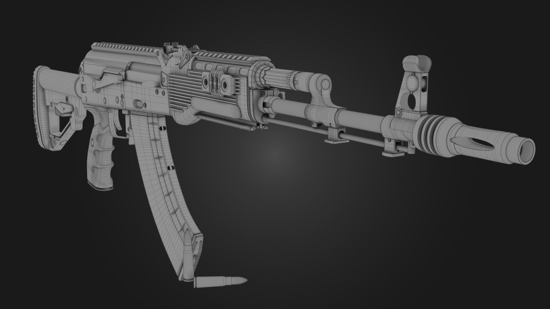 AK-203 Assault Rifle 3D model_11