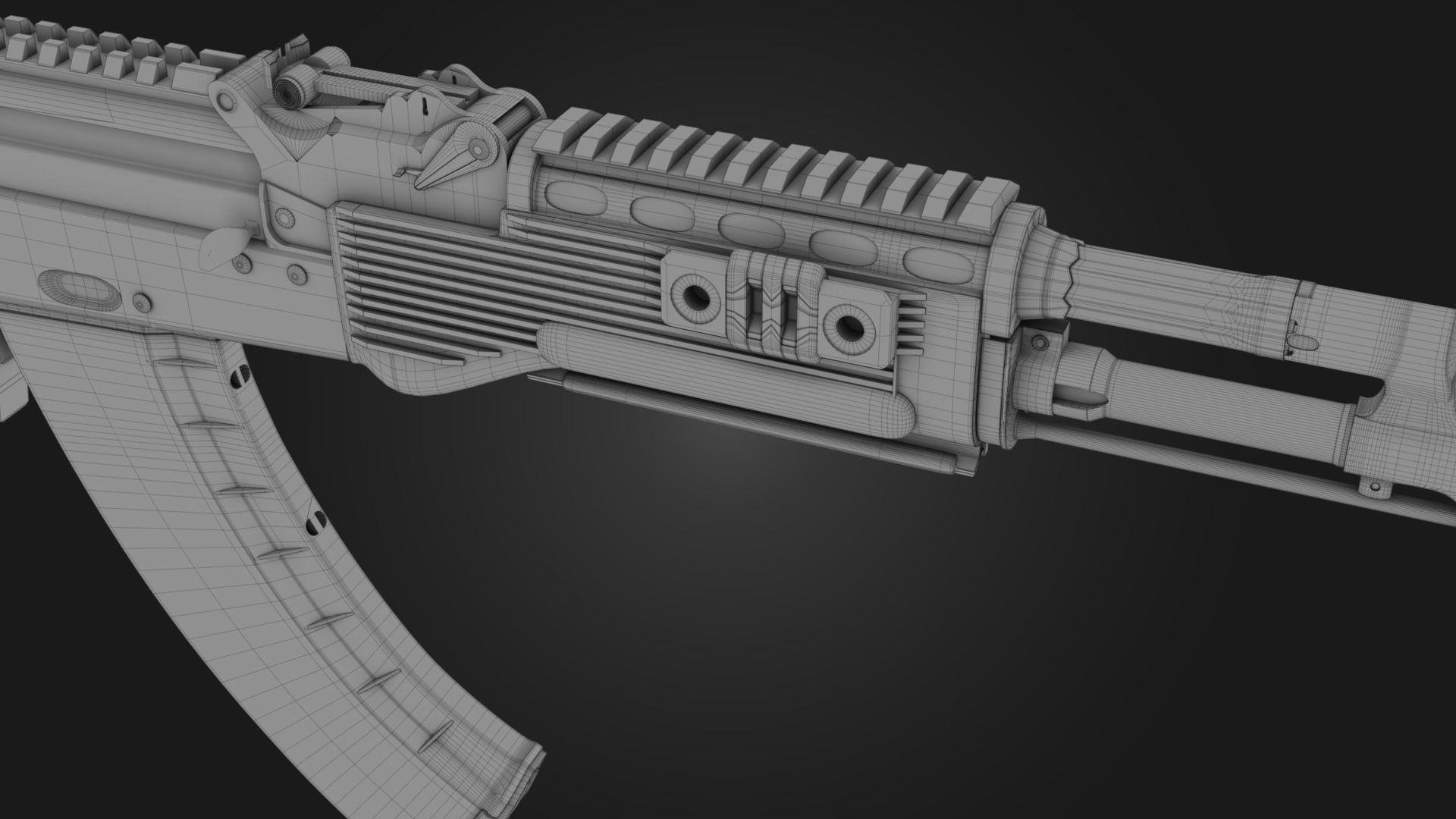 AK-203 Assault Rifle 3D model_13