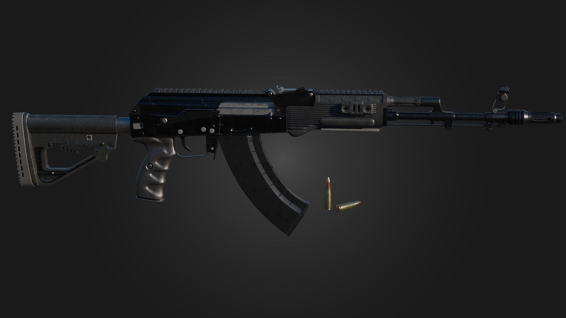 AK-203 Assault Rifle 3D model_9