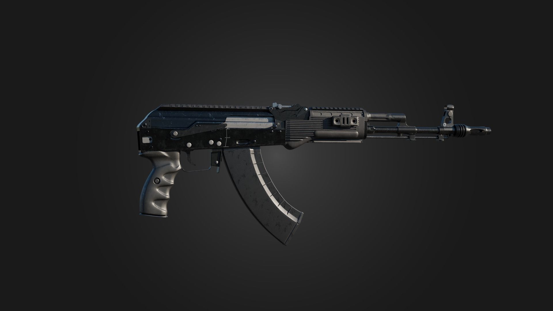 AK-203 Assault Rifle 3D model_8