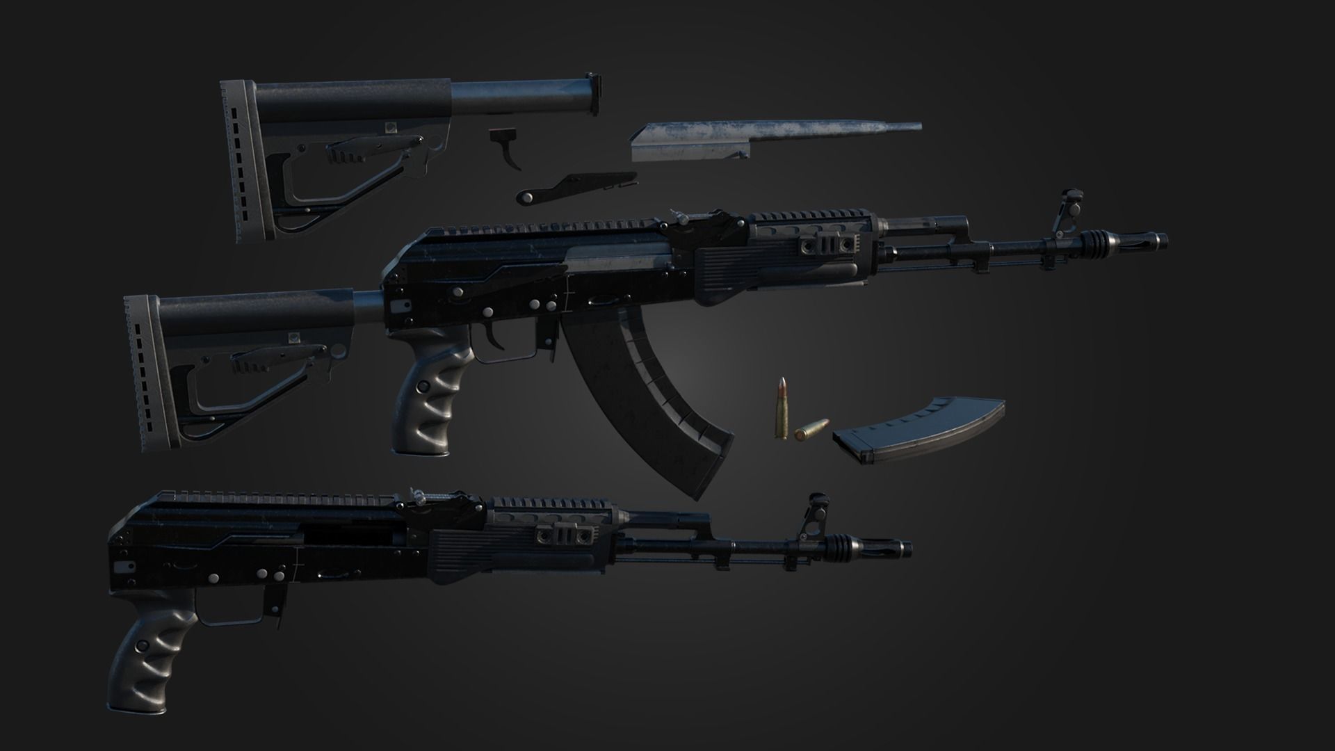 AK-203 Assault Rifle 3D model_1