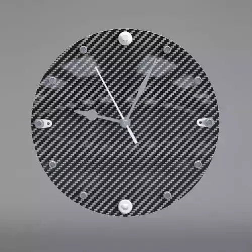 Carbon fiber clock Free 3D model