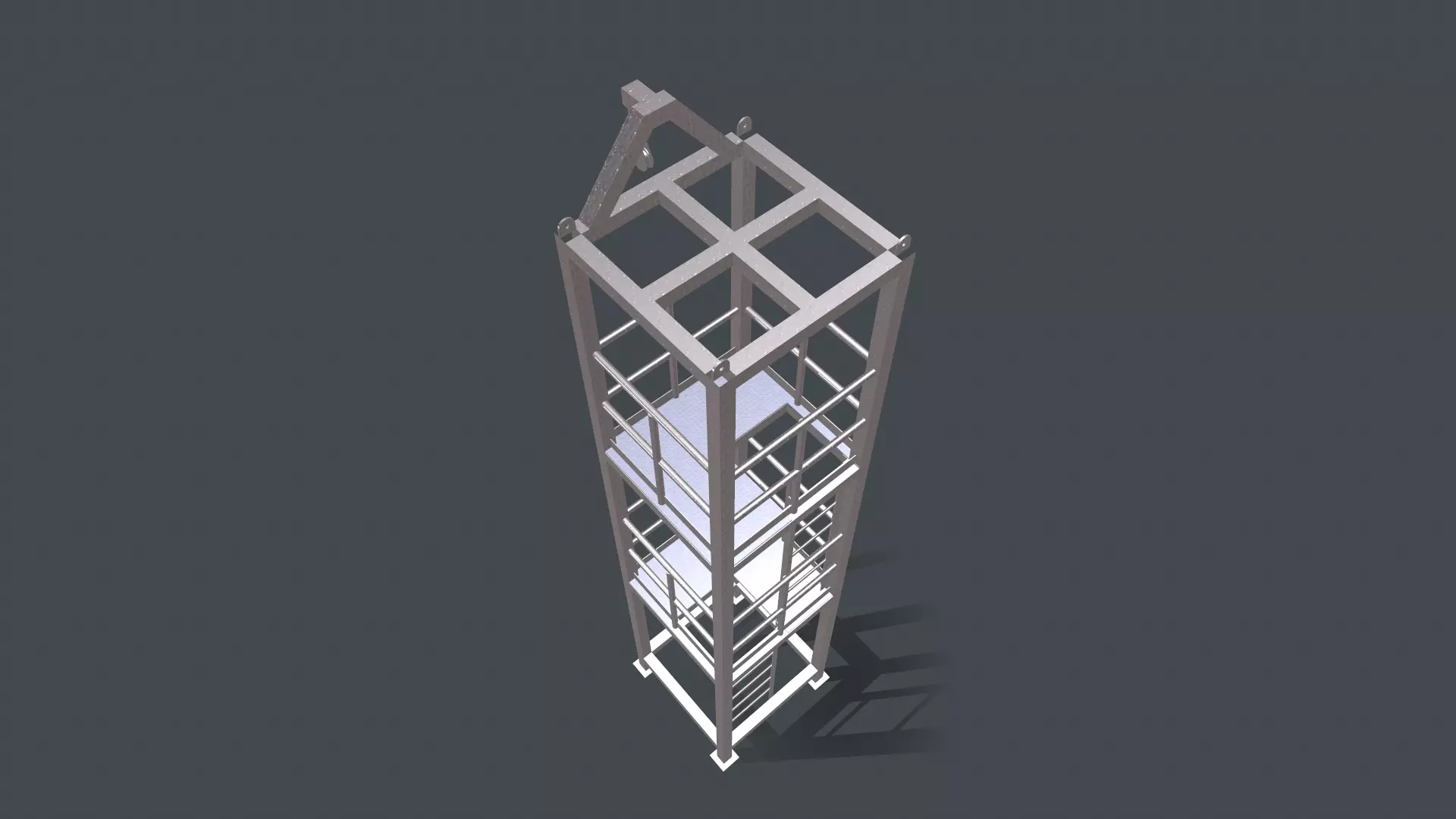 Platform for instalation of sandwich panels   3D model_0