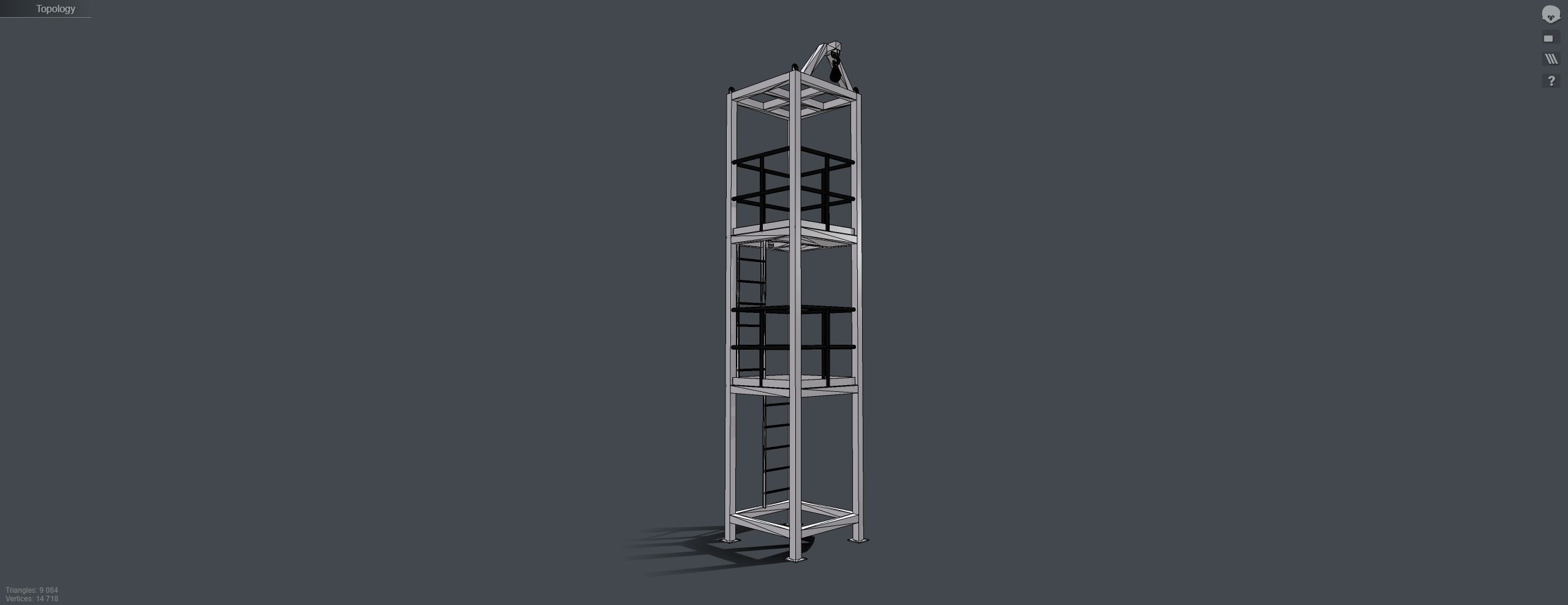 Platform for instalation of sandwich panels   3D model_8
