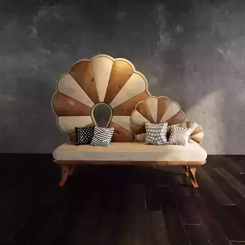 Realistic low poly Lotus couch