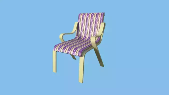 Colored Modern Armchair - Furniture Interior Design Low-poly 3D model