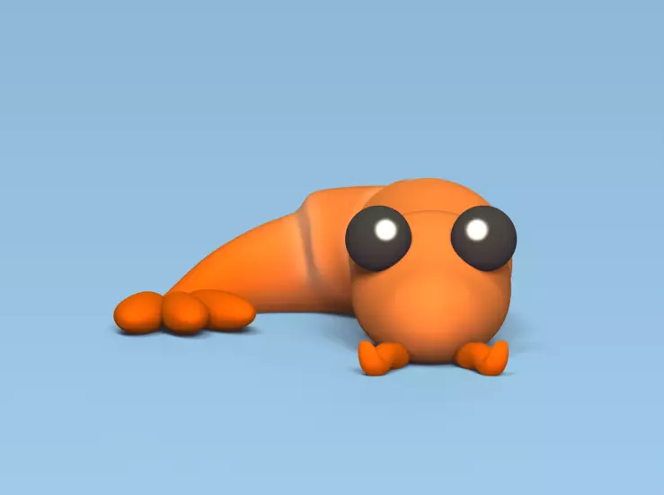 Cute Shrimp 3D print model