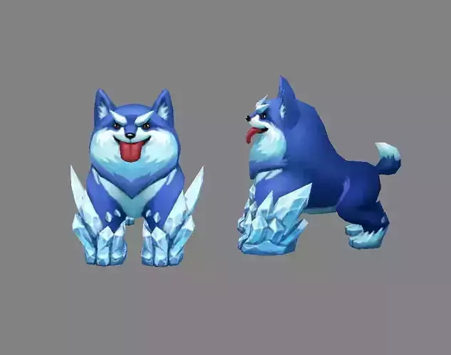 Cartoon Husky  - Ice Dog