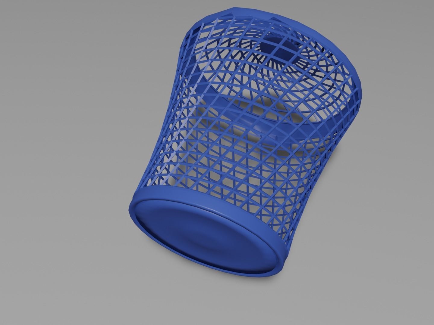 Laundry basket Low-poly 3D model_10