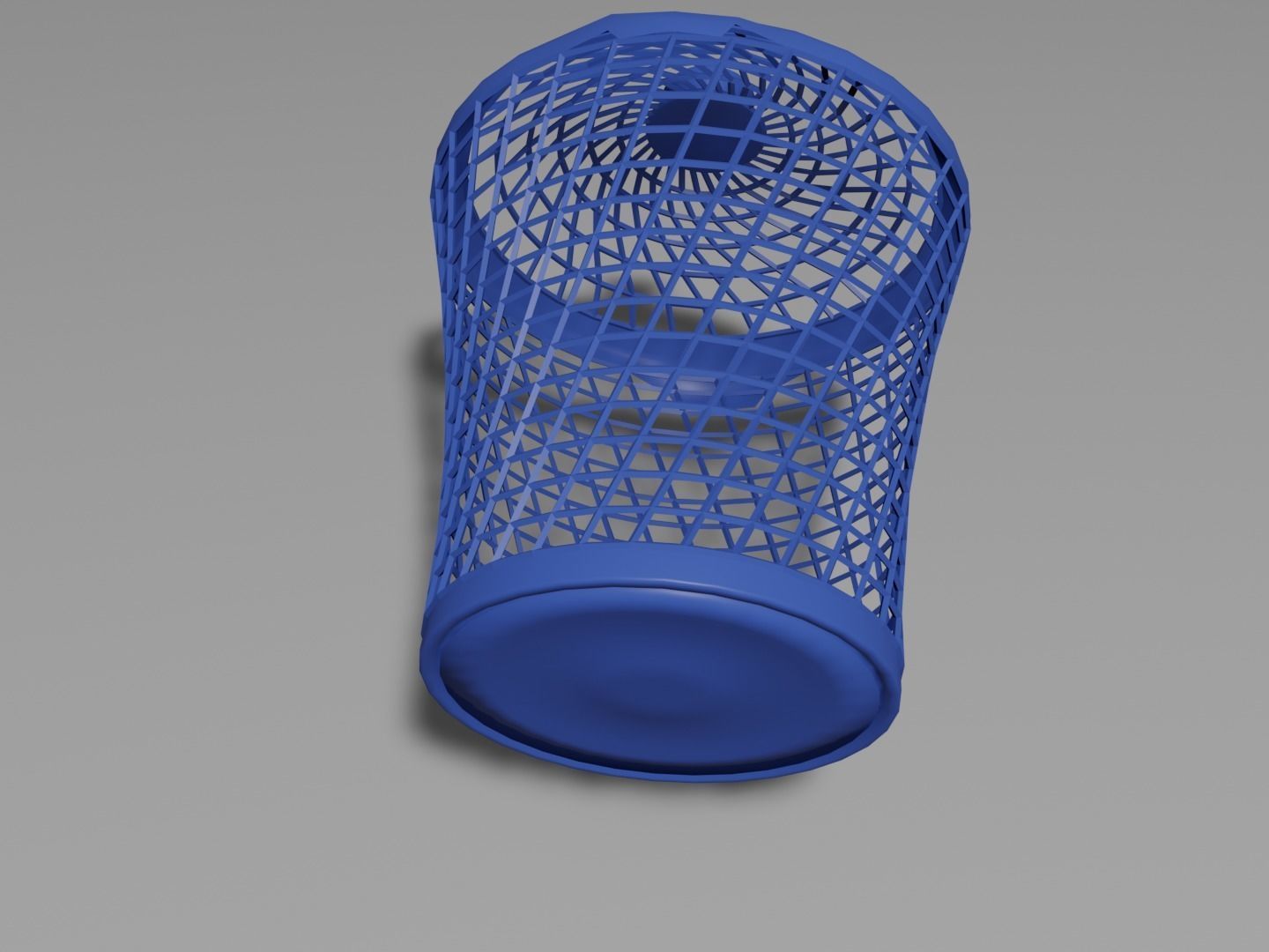 Laundry basket Low-poly 3D model_9
