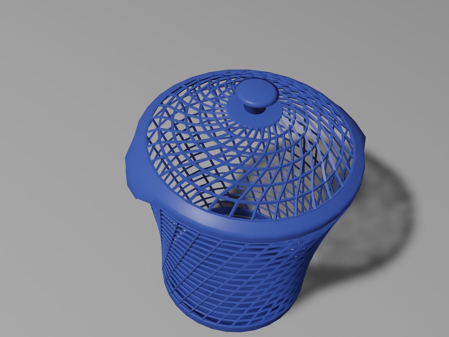 Laundry basket Low-poly 3D model_14